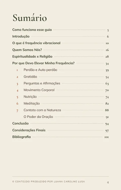 Página do sumário do guia, listando a introdução, os capítulos de fundamentos e os 7 pilares.